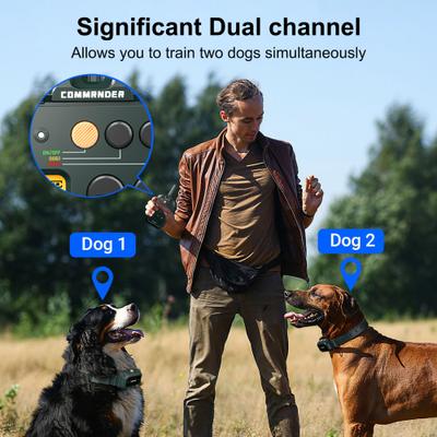 Show full view: PATPET P920B Outdoor Dedicated 1300M Remote Dog Training Collar, Dark Green, 2 count slide 5 of 10