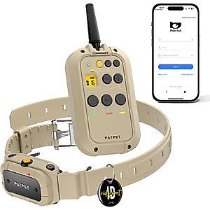 PATPET P930 APP Bluetooth & Rechargeable Remote Training Dog Collar, Desert Grey