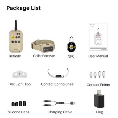 Show full view: PATPET P930 APP Bluetooth & Rechargeable Remote Training Dog Collar, Desert Grey slide 10 of 11