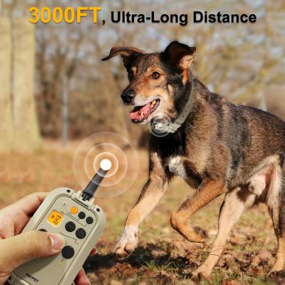 Show full view: PATPET P930 APP Bluetooth & Rechargeable Remote Training Dog Collar, Desert Grey slide 5 of 11