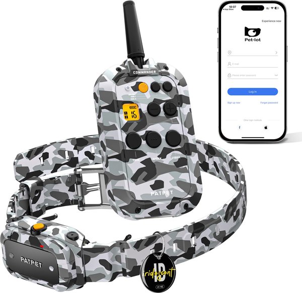 Show full view: PATPET P930 APP Bluetooth & Rechargeable Remote Training Dog Collar, Shell Camouflage slide 1 of 10