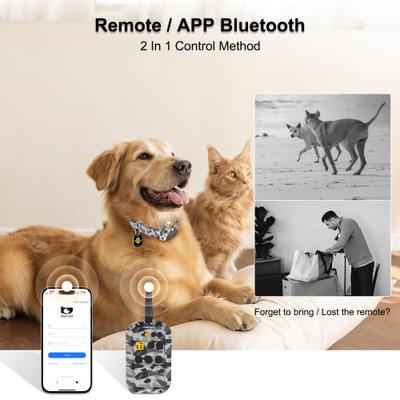 Show full view: PATPET P930 APP Bluetooth & Rechargeable Remote Training Dog Collar, Shell Camouflage slide 2 of 10