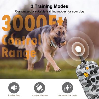 Show full view: PATPET P930 APP Bluetooth & Rechargeable Remote Training Dog Collar, Shell Camouflage slide 4 of 10