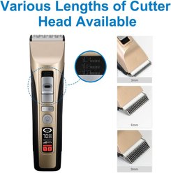 PATPET P950 Rechargeable Five-Level Speed Regulation Seat Pet Hair Grooming Clippers, Gold slide 2 of 8