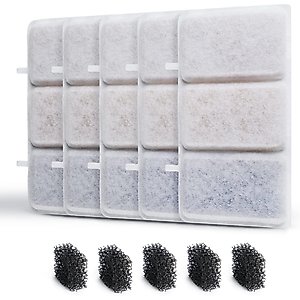 PATPET Pet Water Fountain & Cat Water Dispenser WF01 Replacement Filters, 5 count