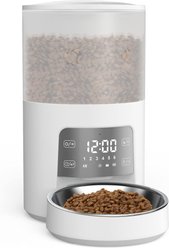 PATPET PF02 Timed Automatic Food Feeder Smart Dispenser for Cats & Dogs, White