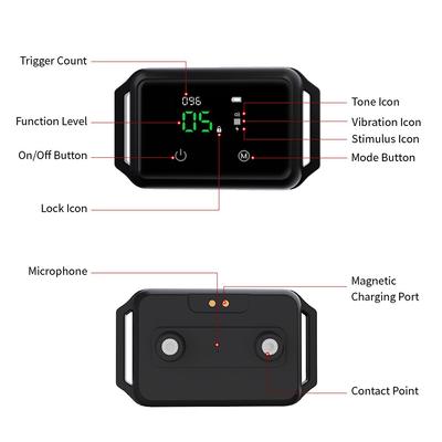 Show full view: PATPET Premium Waterproof Visualized Automatic Bark Training Collar slide 3 of 11