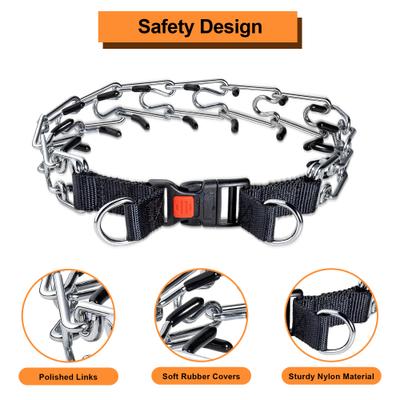 Show full view: PATPET Quick Release Buckle Prong Training Pinch Dog Collar, 20-in neck, 3.0-mm wide slide 4 of 8