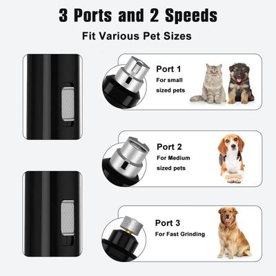 Show full view: PATPET Steel Grit Dog & Cat Nail Grinder, Black slide 2 of 7