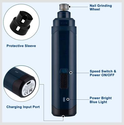 Show full view: PATPET Steel Grit Dog & Cat Nail Grinder, Navy slide 3 of 8