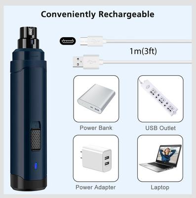 Show full view: PATPET Steel Grit Dog & Cat Nail Grinder, Navy slide 7 of 8