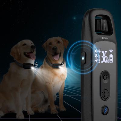 Show full view: PATPET T30 NFC Pet ID Tag & LED 2000-ft Remote Dog Bark Training Collar, Black, 2 count slide 2 of 10