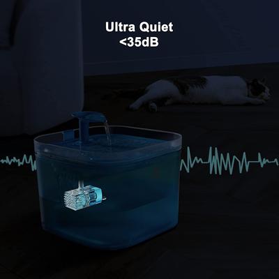 Show full view: PATPET Triple Filter Ultra Quiet Pump Cat & Dog Water Fountain Dispenser, Blue, 75-oz slide 3 of 10