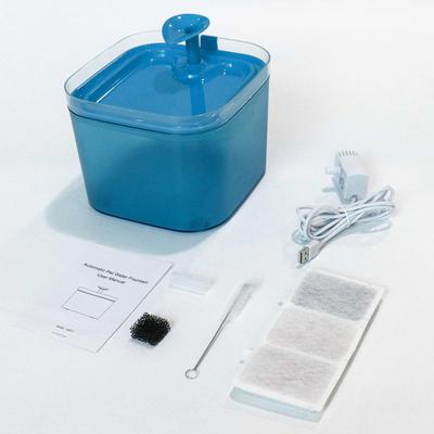 Show full view: PATPET Triple Filter Ultra Quiet Pump Cat & Dog Water Fountain Dispenser, Blue, 75-oz slide 8 of 10