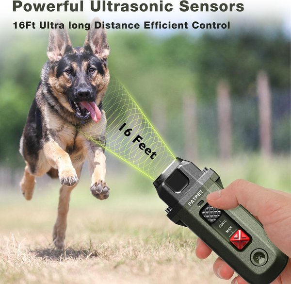 PATPET U10 Handheld Ultrasonic Bark Control Dog Repellent, Small