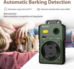 PATPET U11 Auto Anti Bark Device Outdoor Ultrasonic Dog Bark Control, Green slide 2 of 9