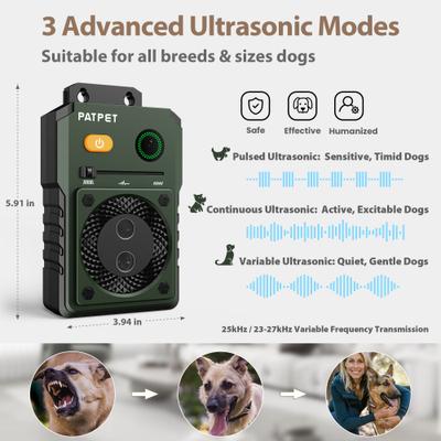 Show full view: PATPET U11 Auto Anti Bark Device Outdoor Ultrasonic Dog Bark Control, Green slide 4 of 10