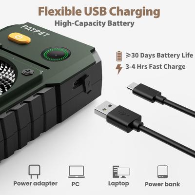 Show full view: PATPET U11 Auto Anti Bark Device Outdoor Ultrasonic Dog Bark Control, Green slide 5 of 10