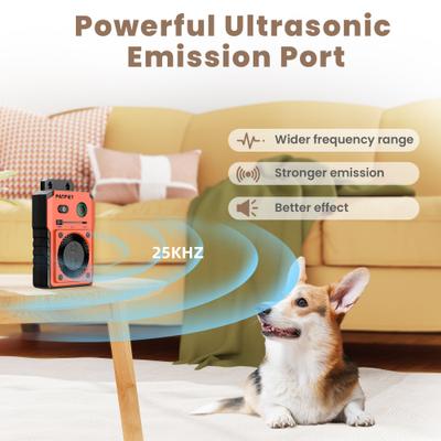 Show full view: PATPET U11 Auto Anti Bark Device Outdoor Ultrasonic Dog Bark Control, Orange slide 6 of 10
