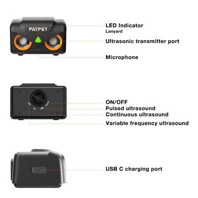Show full view: PATPET U12 Ultrasonic Dog Bark Control System slide 7 of 9