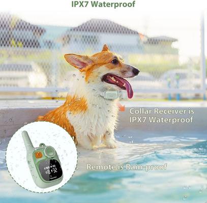 Show full view: PATPET Ultra Compact Dog Training Collar with Remote, IPX7 Waterproof & Rechargeable, Green slide 4 of 10