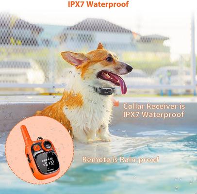 Show full view: PATPET Ultra Compact Dog Training Collar with Remote, IPX7 Waterproof & Rechargeable, Small, Orange slide 4 of 10