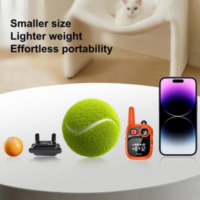 Show full view: PATPET Ultra Compact Dog Training Collar with Remote, IPX7 Waterproof & Rechargeable, Small, Orange slide 6 of 10