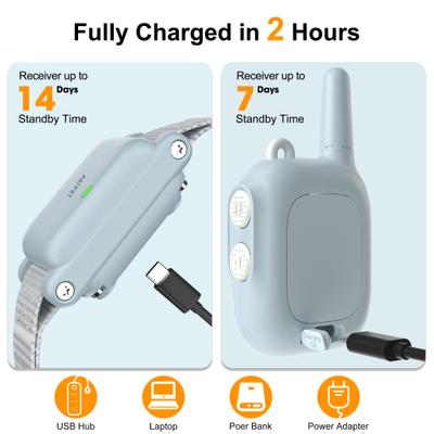 Show full view: PATPET Ultra Compact Dog Training Collar with Remote, IPX7 Waterproof & Rechargeable, Small slide 5 of 10