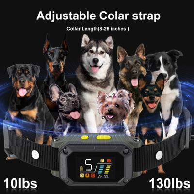 Show full view: PATPET Waterproof Smart Anti-Bark Dog Collar, Black/Green slide 7 of 9