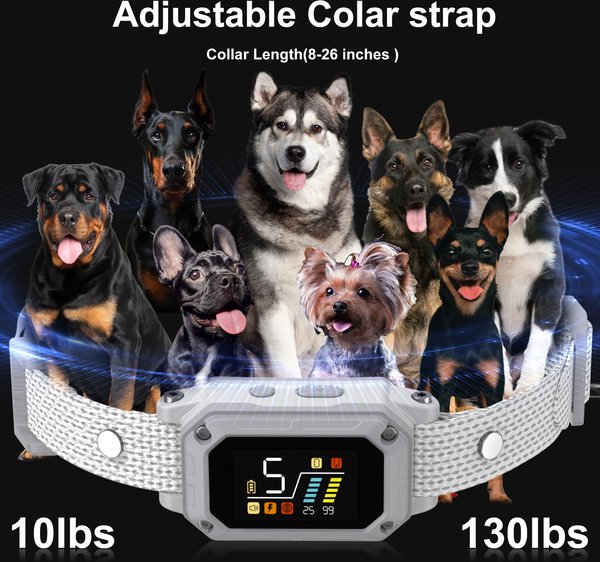 Show full view: PATPET Waterproof Smart Anti-Bark Dog Collar, Gray slide 7 of 9