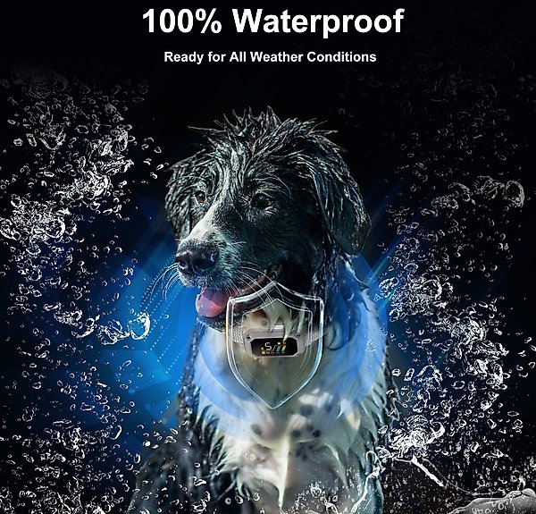 Show full view: PATPET Waterproof Smart Anti-Bark Dog Collar, Gray slide 4 of 9