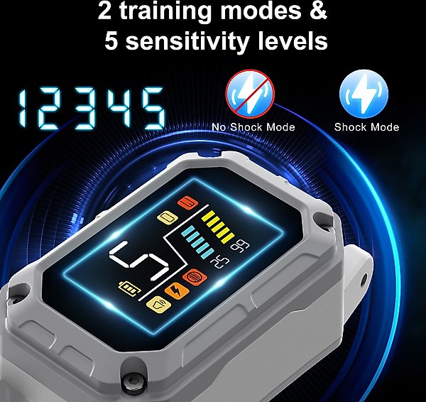 Show full view: PATPET Waterproof Smart Anti-Bark Dog Collar, Gray slide 2 of 9