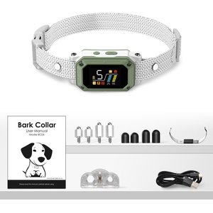 PATPET Waterproof Smart Anti-Bark Dog Collar, Green