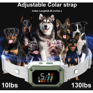 PATPET Waterproof Smart Anti-Bark Dog Collar, Green