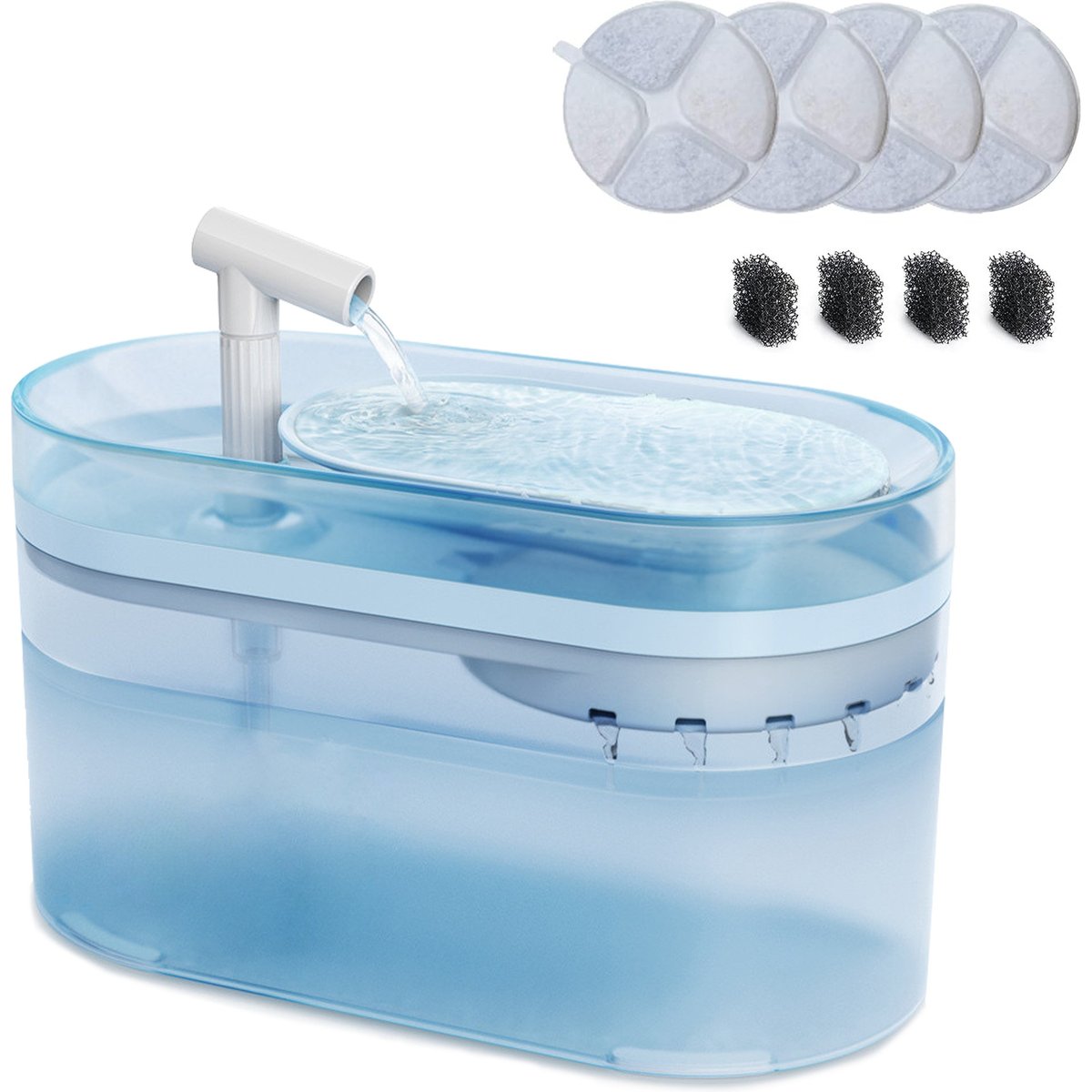 PATPET WF05 Automatic Dog & Cat Water Fountain, Blue