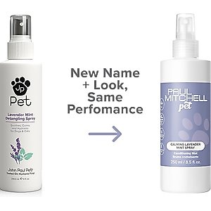 Paul Mitchell Pet Calming Lavender Mint Dog, Cat & Small Pet Spray, 8.5-fl oz bottle