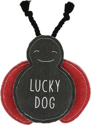 Pavilion Lucky Dog Ladybug Rope Plush Dog Toy, Red/Black, 9-in slide 2 of 5