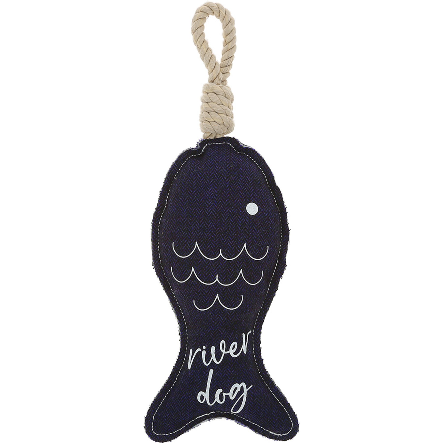 Pavilion River Dog Rope Plush Dog Toy, Blue, 14.5-in