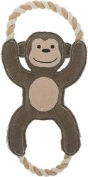 Pavilion Wild One Monkey Rope Plush Dog Toy, Brown, 14-in
