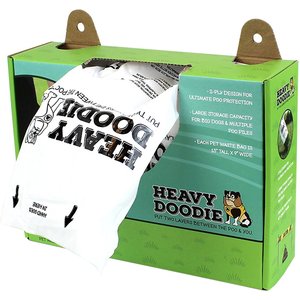 PAW Heavy Doodie Premium 2 Ply Dog Waste Bag Dispenser Box, 100 count