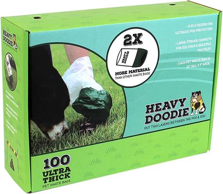 Show full view: PAW Heavy Doodie Premium 2 Ply Dog Waste Bag Dispenser Box, 100 count slide 4 of 5