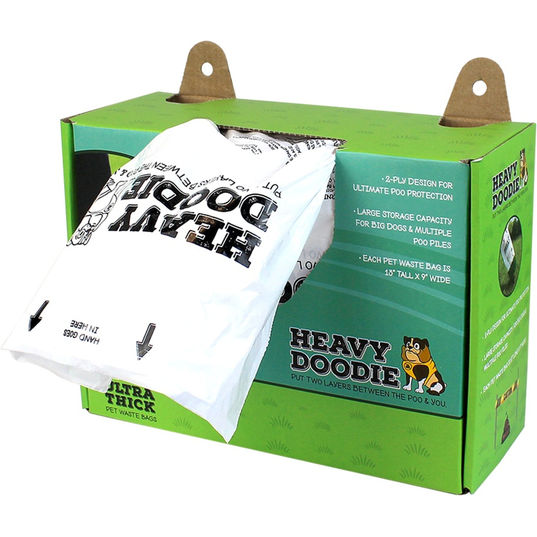 PAW Heavy Doodie Premium 2 Ply Dog Waste Bag Dispenser Box, 200 count