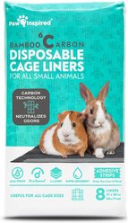 Paw Inspired Bamboo Disposable Small Pet Liner Pee Pads & Bedding, C&C 28x17-in, 8 count
