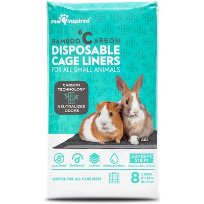 Paw Inspired Paw Inspired Bamboo Disposable Small Pet Liner Pee Pads & Bedding, C&C 28x17-in, 8 count