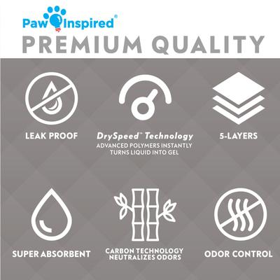 Show full view: Paw Inspired Bamboo Disposable Small Pet Liner Pee Pads & Bedding, Midwest, 47x26-in, 8 count slide 6 of 8