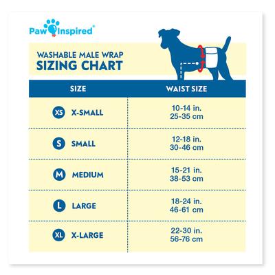 Show full view: Paw Inspired Belly Band Male Dog Wrap Washable, Black Lining, Small, 3 count slide 2 of 9