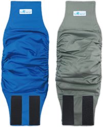 Paw Inspired Belly Band Male Dog Wrap Washable, Variety Pack, Black Lining, Large, 2 count