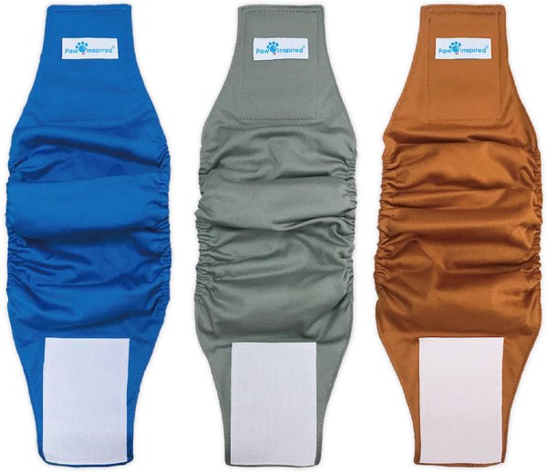 Show full view: Paw Inspired Belly Band Male Dog Wrap Washable, X-Small: 10 to 14-in waist, 3 count slide 1 of 9
