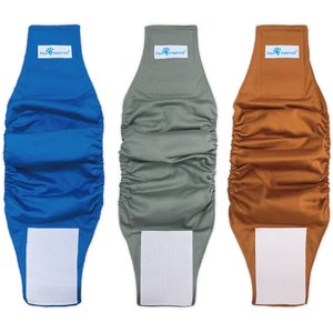 Paw Inspired Belly Band Male Dog Wrap Washable, X-Small: 10 to 14-in waist, 3 count