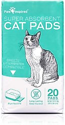 Paw Inspired Cat Litter Pads, 20 count, Teal